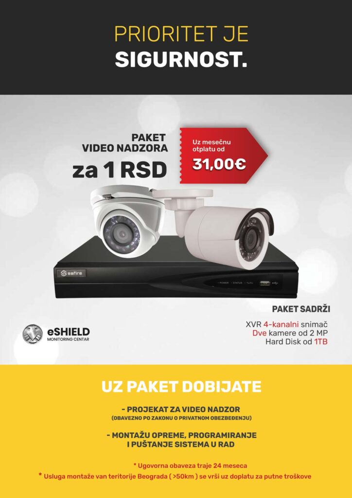 paket video nadzora 2CH2MP