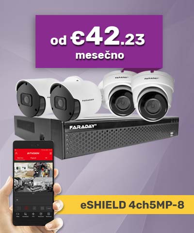 paket video nadzora sa 4 kamere 5MP i 8CH XVR snimačem